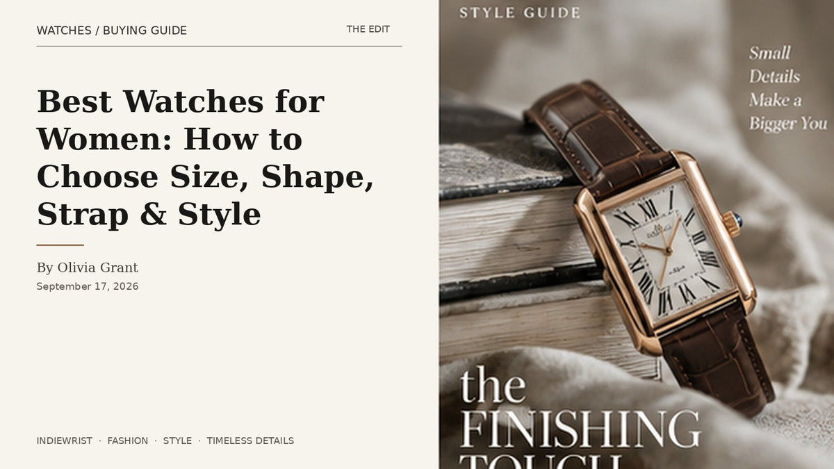 Best watches for women style guide with a rectangular leather strap watch