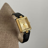 IEKE Dainty Oval Petite Dial Watch with Ultra-Slim Leather Strap - Korean Minimalist Quartz Watch for Women