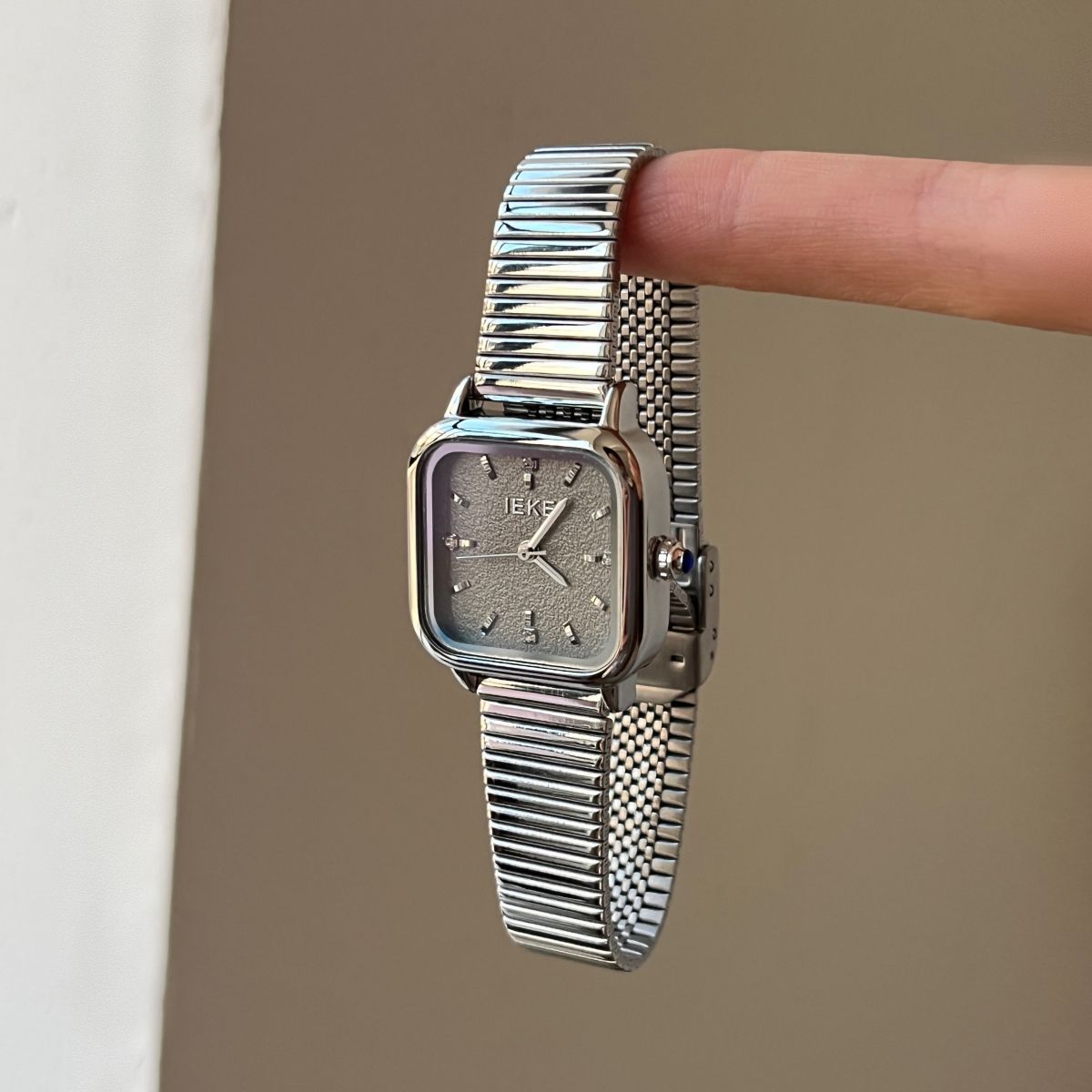 IEKE Vintage Gold Square Tapered Chain Bracelet Watch - Executive Tank Quartz Watch for Women