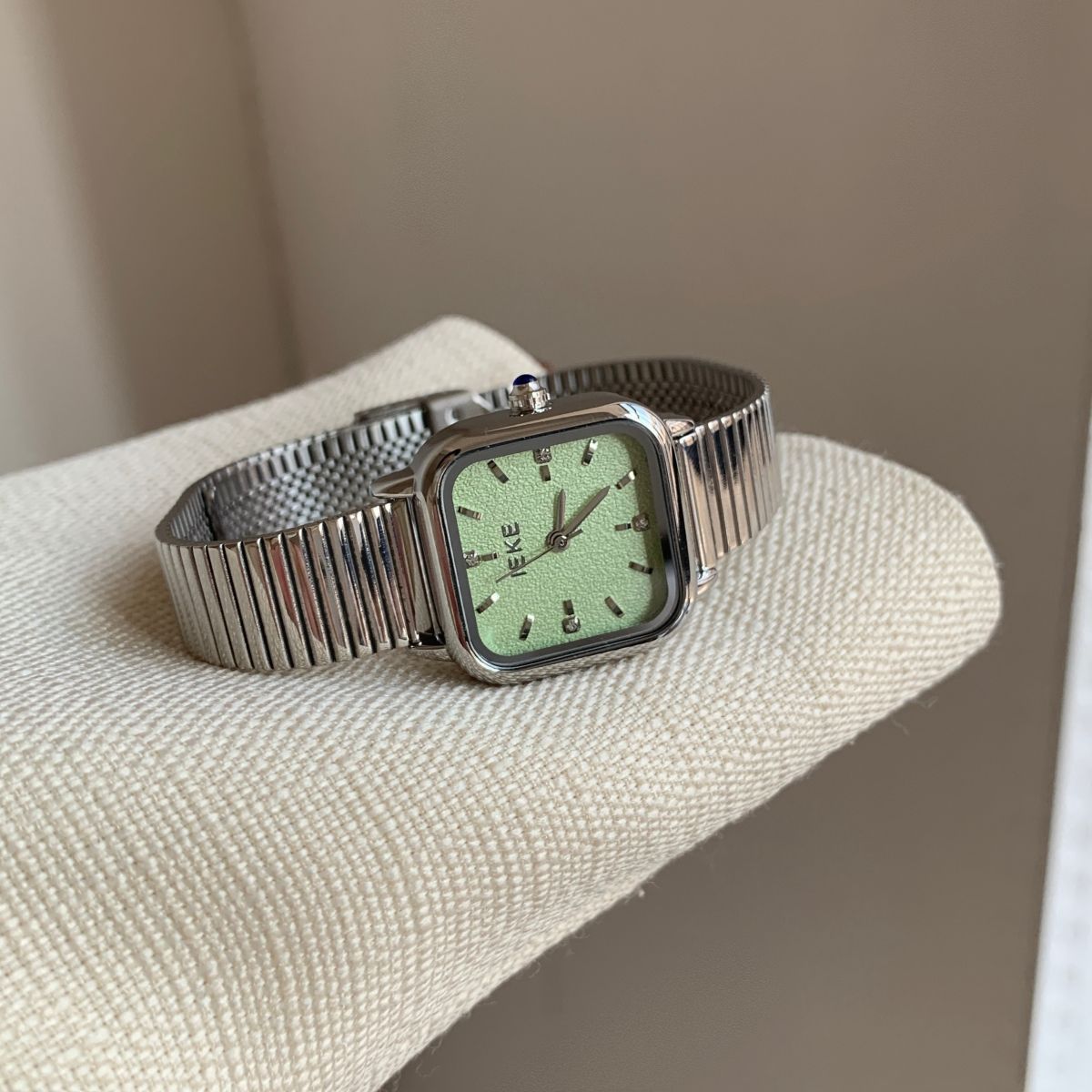IEKE Vintage Gold Square Tapered Chain Bracelet Watch - Executive Tank Quartz Watch for Women