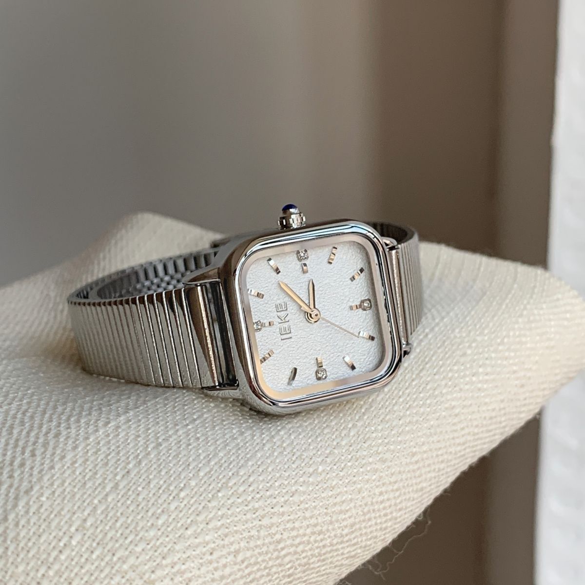 IEKE Vintage Gold Square Tapered Chain Bracelet Watch - Executive Tank Quartz Watch for Women