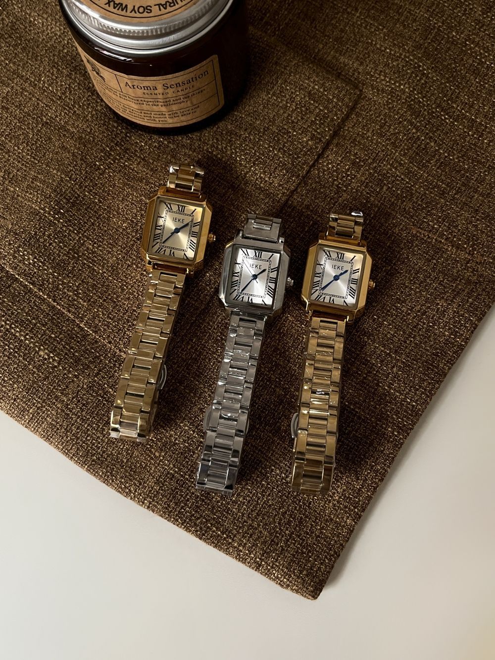 IEKE Korean Chic Roman Numeral Petite Watch - Vintage Dainty Quartz Watch for Women