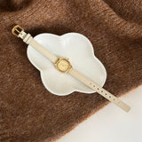 IEKE Modern Classic Slim Leather Strap Watch - Elegant Skin-Brightening Quartz Watch for Women