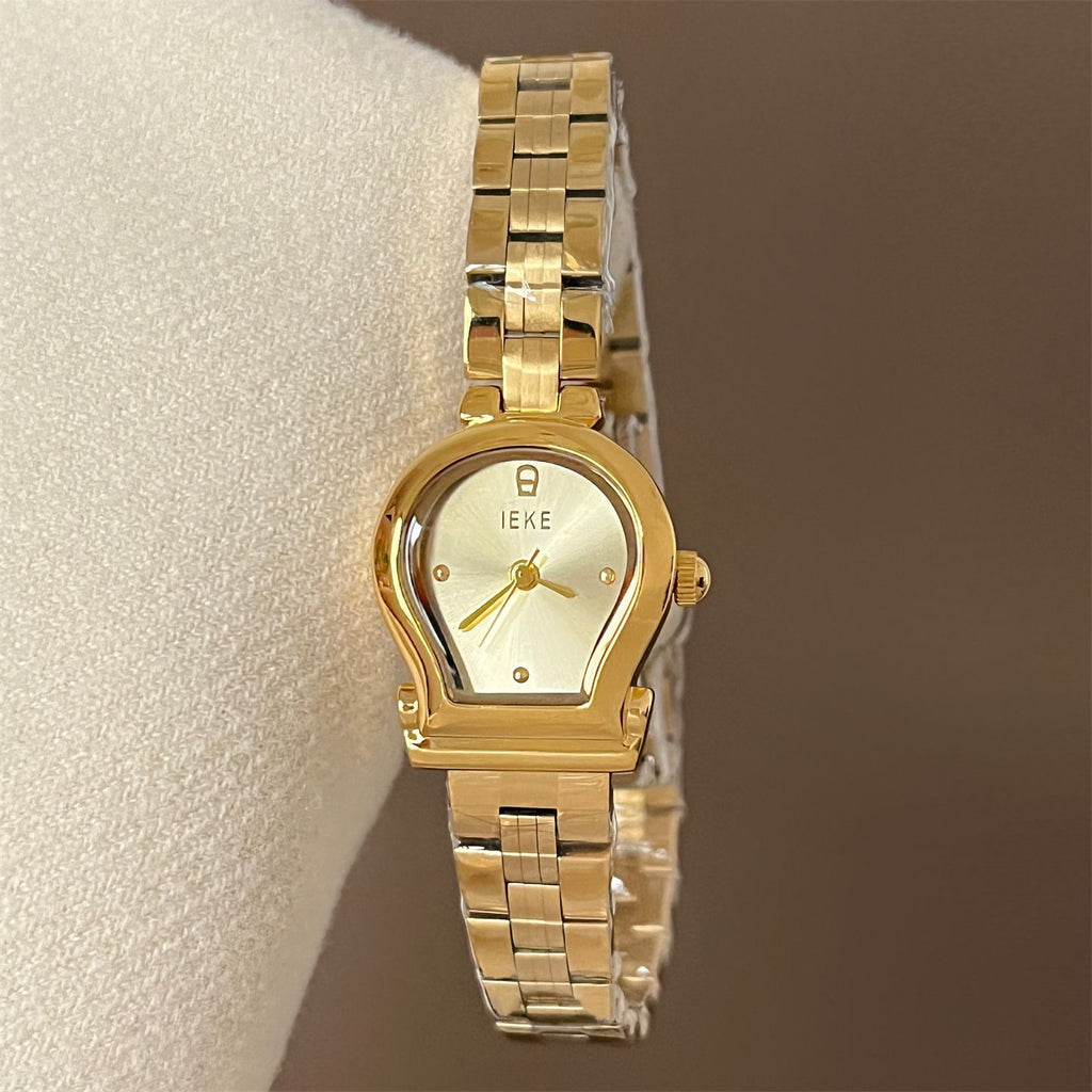 IEKE Slate Grey Dial Tapered Steel Bracelet Watch - Cold Aesthetic Modern Watch for Women