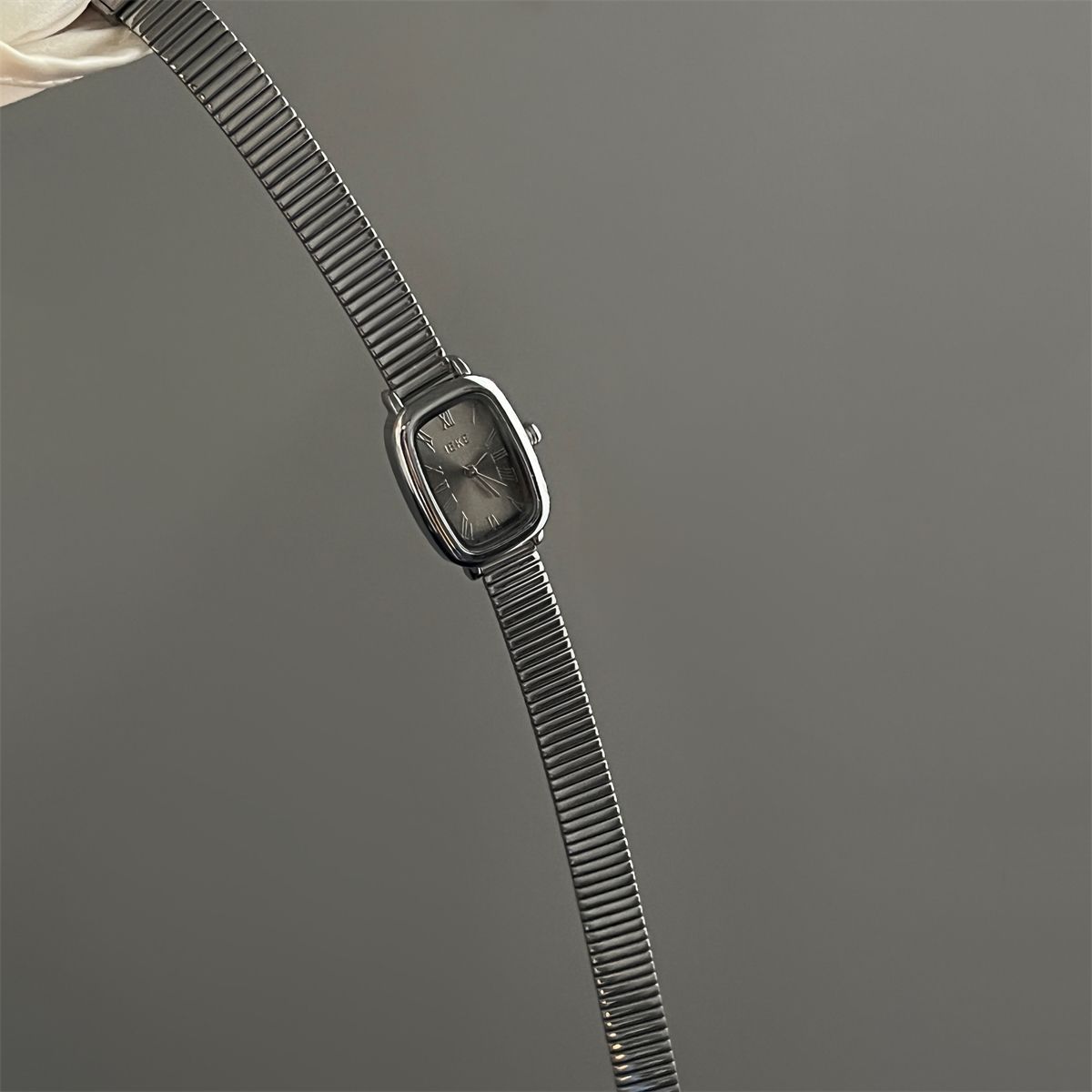IEKE Pure Square Champagne Steel Bracelet Watch - Clean Geometry Quartz Watch for Women