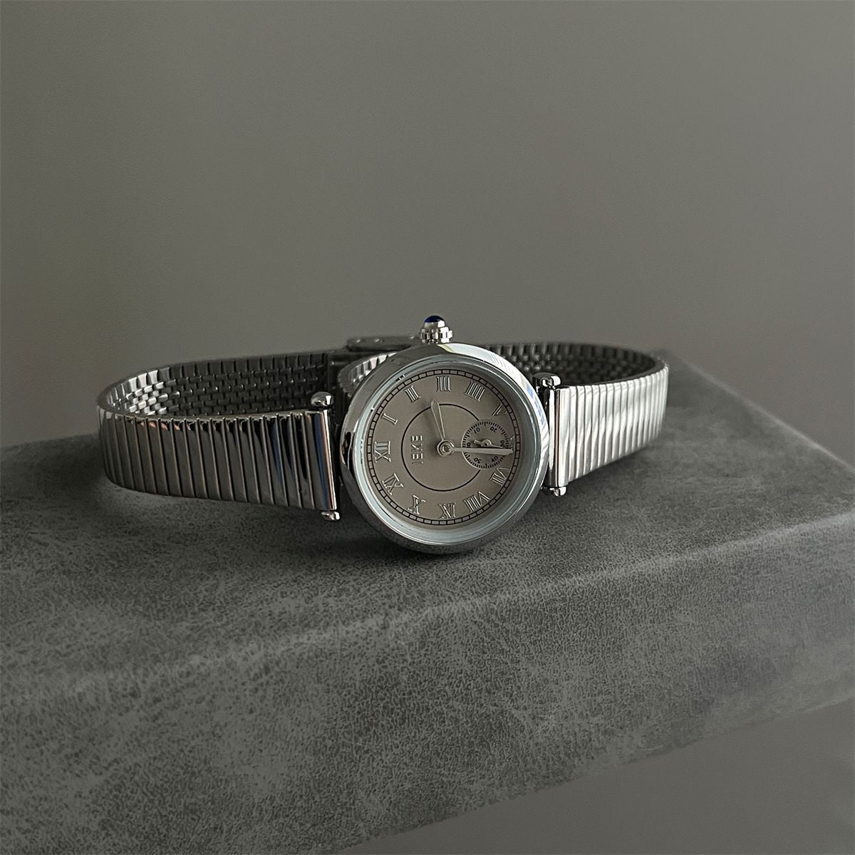 IEKE Pure Square Champagne Steel Bracelet Watch - Clean Geometry Quartz Watch for Women