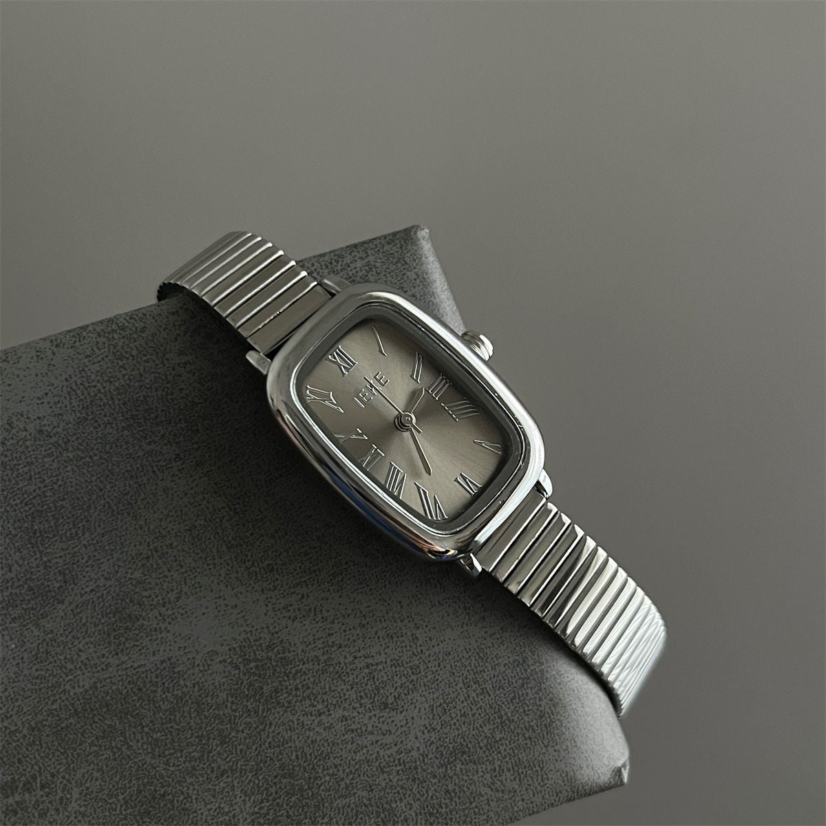 IEKE Pure Square Champagne Steel Bracelet Watch - Clean Geometry Quartz Watch for Women