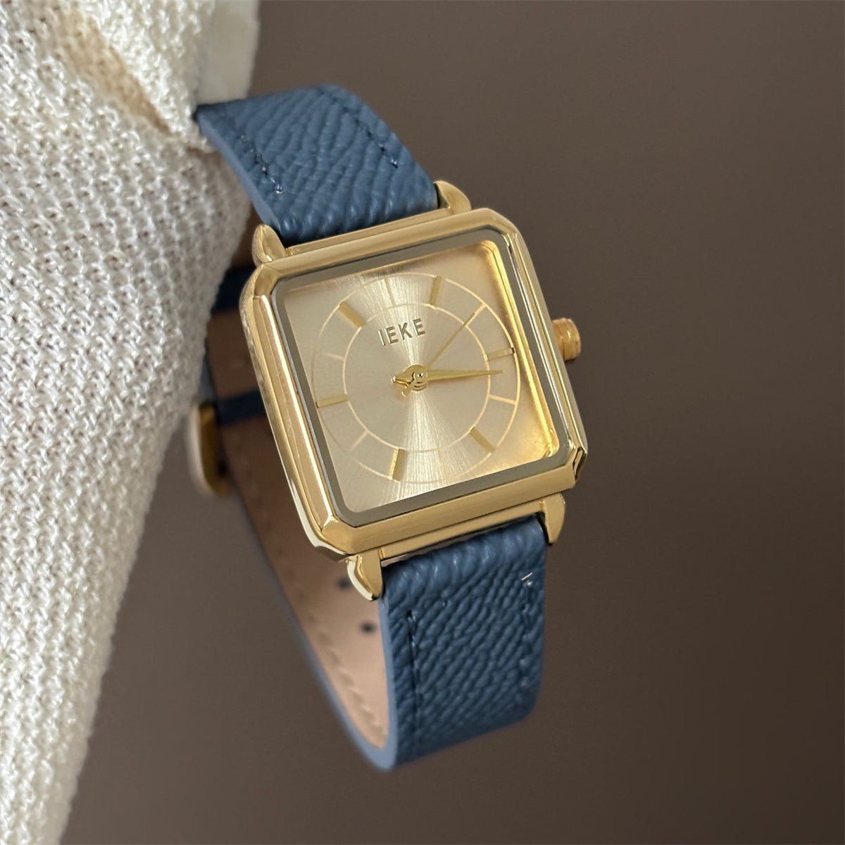 IEKE Oversized Statement Square Slim Strap Watch - Modern Boyfriend Tank Watch for Women