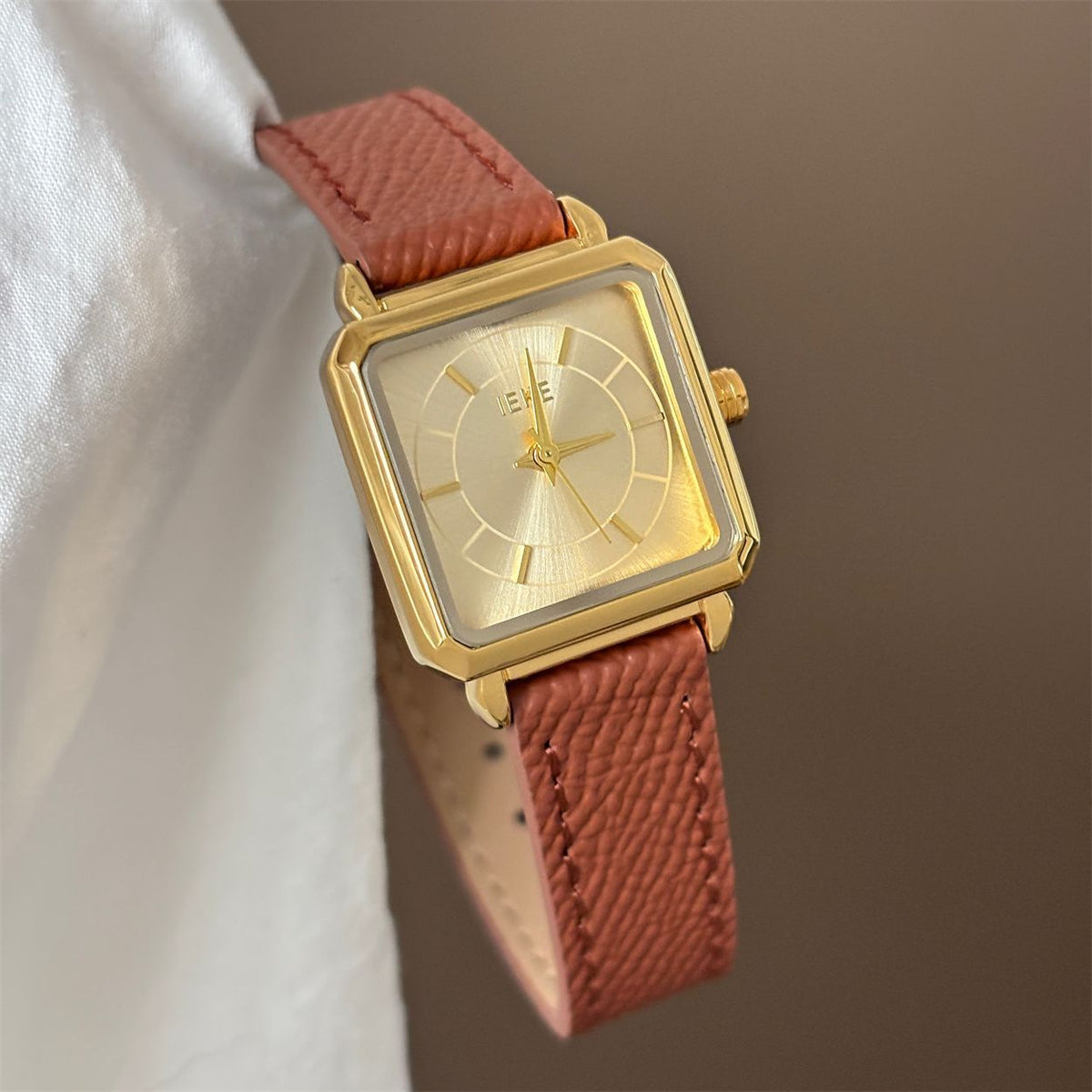 IEKE Oversized Statement Square Slim Strap Watch - Modern Boyfriend Tank Watch for Women