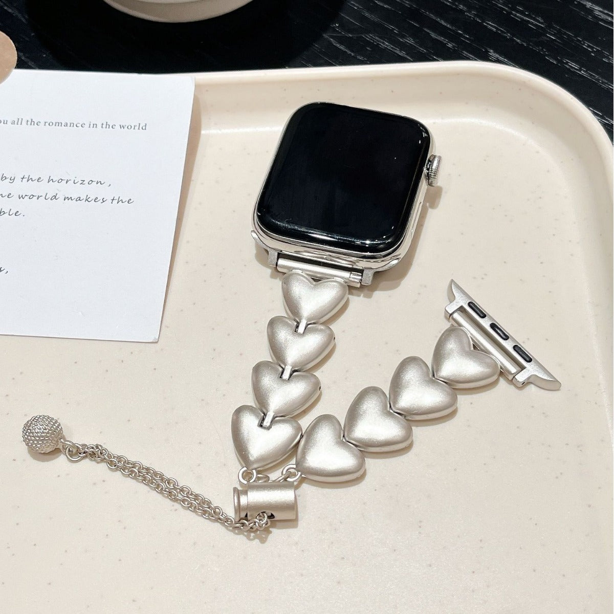 Starlight heart link bracelet Apple Watch band