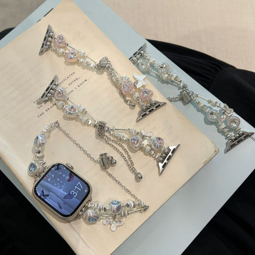 Four Amour heart crystal Apple Watch jewellery band styles