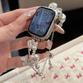 Amour heart crystal butterfly Apple Watch bracelet band close-up