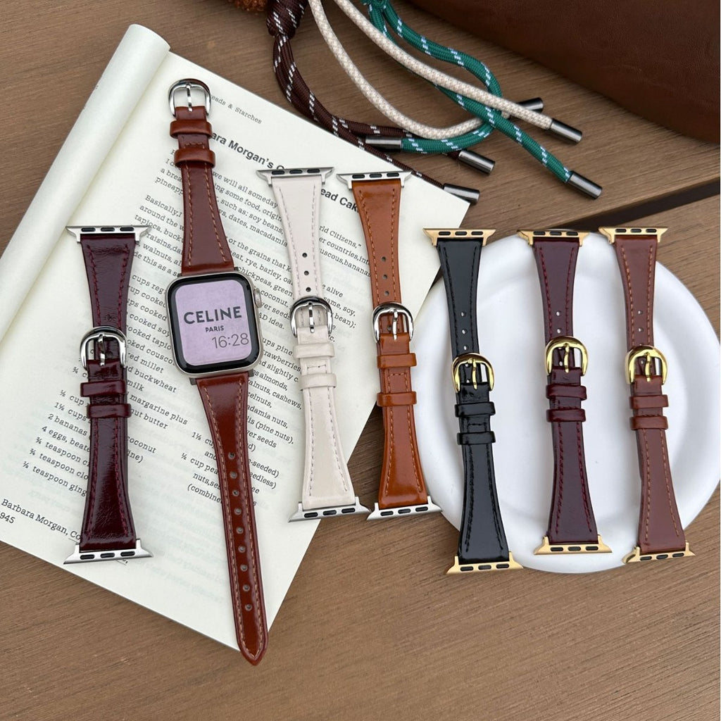 Atelier slim leather Apple Watch band finish range