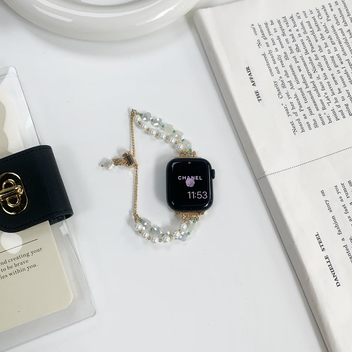 Crystal pearl Apple Watch bracelet band