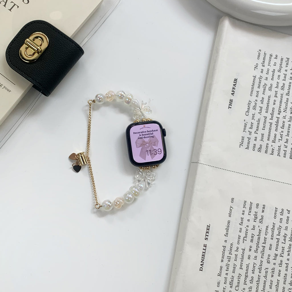 Transparent bow jewellery Apple Watch band