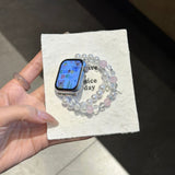 Blush Pearl Bow Double-Strand Bracelet Band for Apple Watch