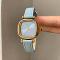 IEKE sky blue cushion case women's quartz watch