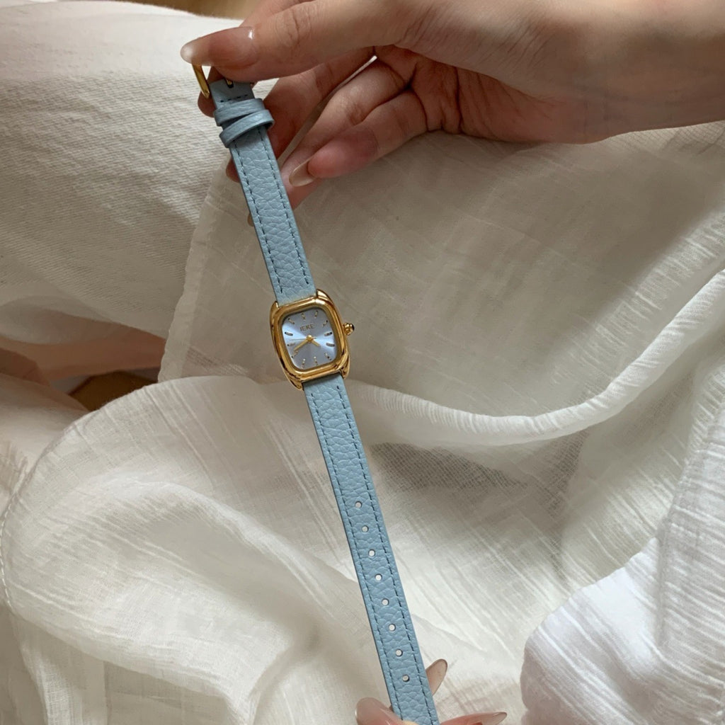 IEKE sky blue cushion watch lifestyle view