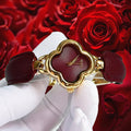 IEKE clover bangle watch burgundy