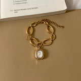 IEKE Oval-Link Bracelet Watch - Women's Jewelry-Inspired Quartz Watch