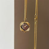 IEKE Vintage Pendant Necklace Watch - Women's Jewelry-Inspired Mini Watch