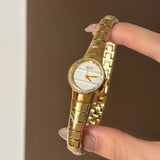 IEKE Petite Round Bracelet Watch - Women's Vintage-Inspired Quartz Watch