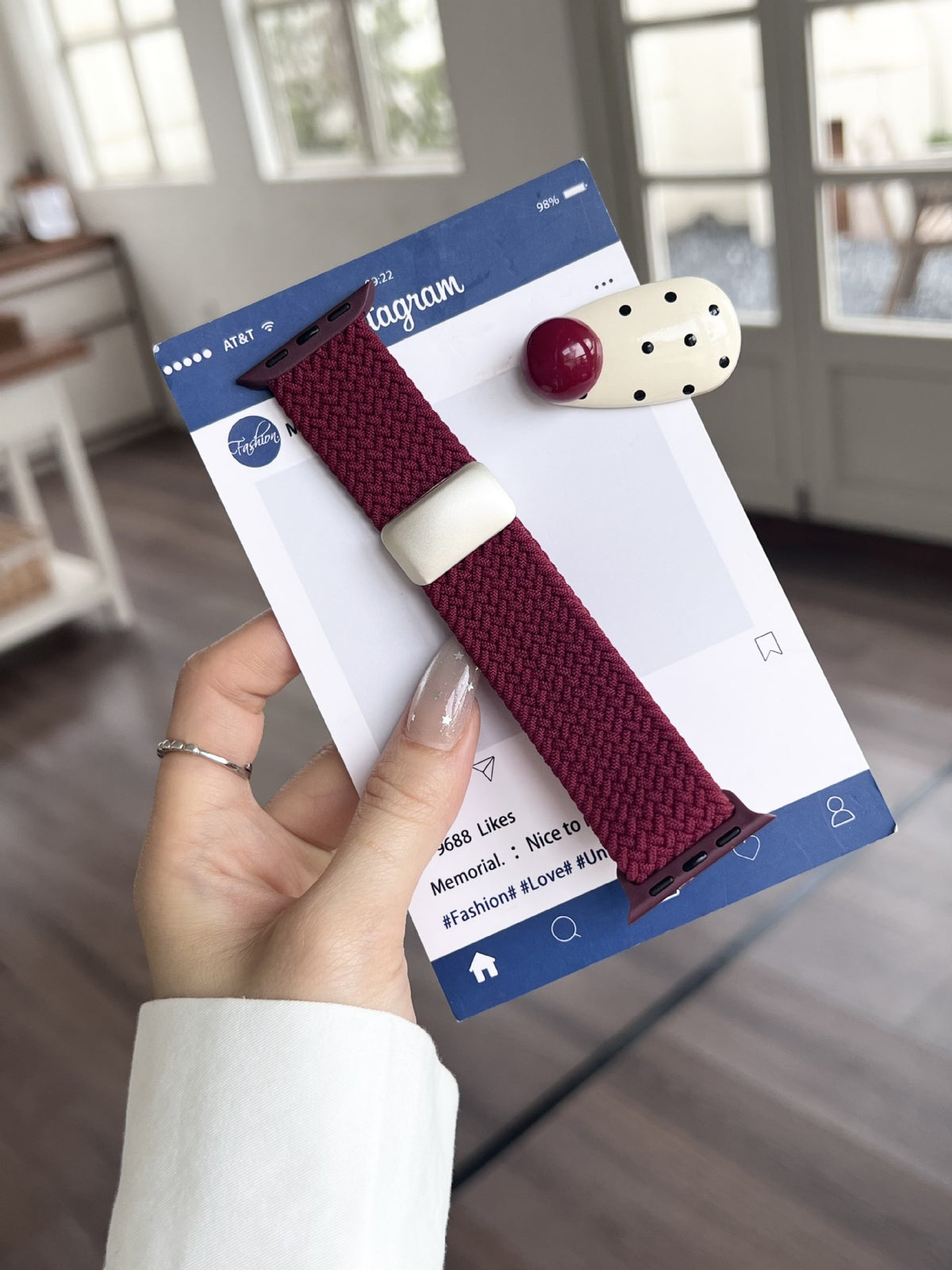 Woven Apple Watch band White