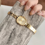 RENOS Vintage Cushion Link Bracelet Watch - Women's Petite Quartz Watch