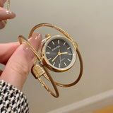 SUNLIFEX Open Bangle Watch - Women's Minimalist Jewelry Quartz Watch