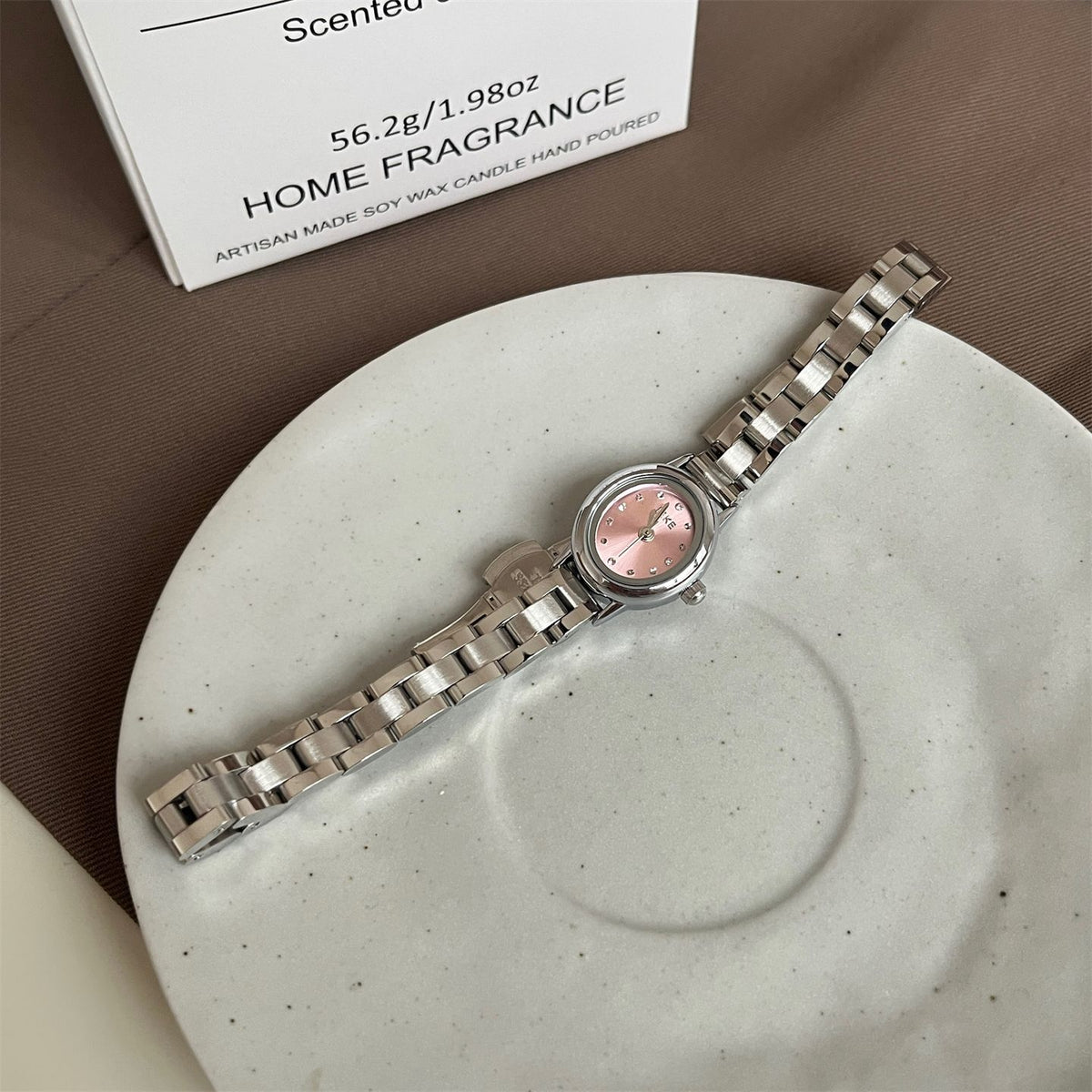 IEKE Mini Round Dial Steel Bracelet Academic Watch - Preppy Petite Quartz Watch for Women