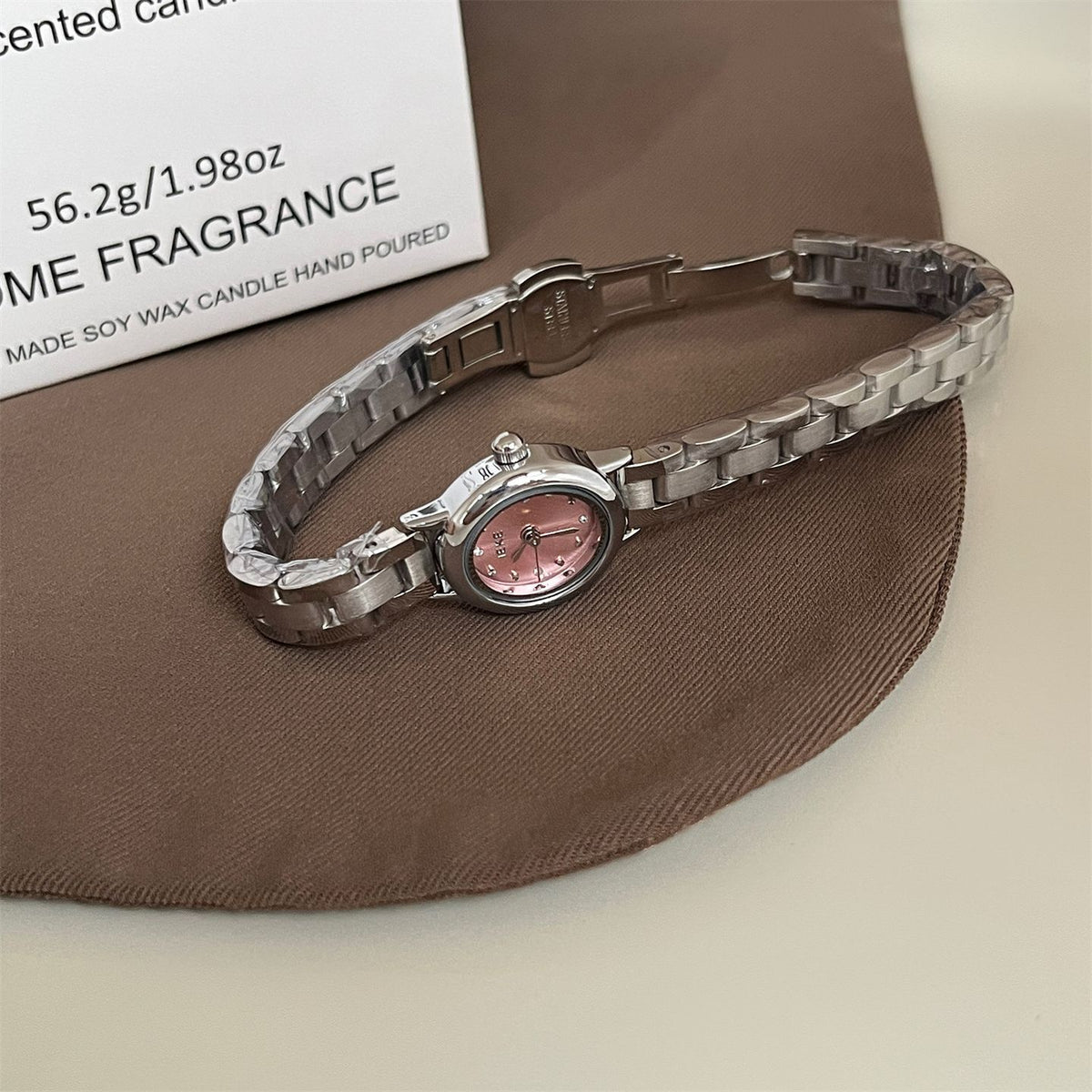 IEKE Mini Round Dial Steel Bracelet Academic Watch - Preppy Petite Quartz Watch for Women