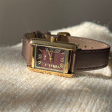 IEKE Vintage Artistic Petite Dial Leather Watch - Retro Chic Quartz Dress Watch for Women