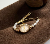 Vintage Natural Freshwater Pearl Bracelet Watch - Dainty Jewelry Quartz Watch for Women