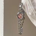 IEKE Mini Round Collegiate Steel Bracelet Watch - Preppy Academic Quartz Watch for Women