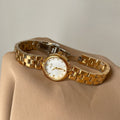 IEKE Nordic Azure Mother of Pearl Leather Watch - Cold Aesthetic Nacre Quartz Watch for Women